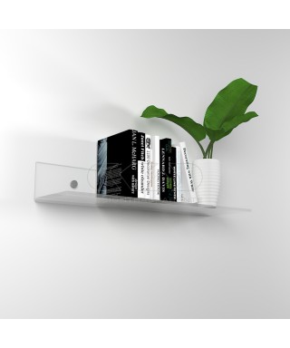 Shelf cm L 45 in high thickness transparent acrylic for books