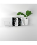 Shelf cm L 45 in high thickness transparent acrylic for books