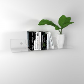 Shelf cm L 50 in high thickness transparent acrylic for books