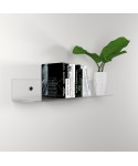 Shelf cm L 99 in high thickness transparent acrylic for books