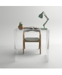 Consola escritorio cm 50 escritorio en metacrilato transparente.
