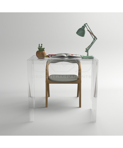 Consola escritorio cm 60 escritorio en metacrilato transparente.