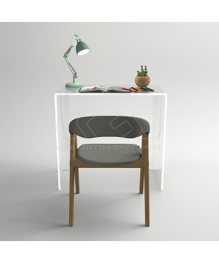 Console desk cm 60 transparent acrylic writing desk.