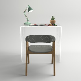 Console desk cm 60 transparent acrylic writing desk.
