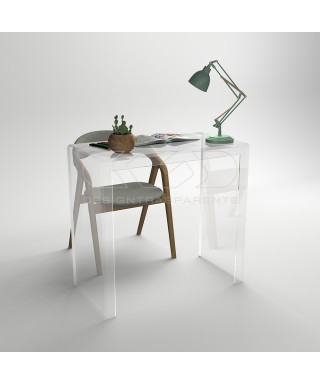 Console desk cm 60 transparent acrylic writing desk.