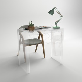 Console desk cm 60 transparent acrylic writing desk.