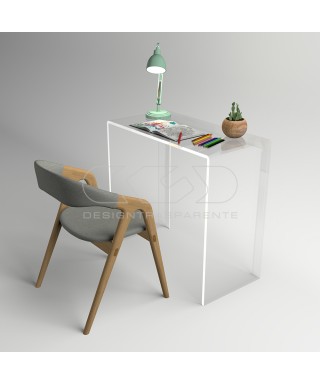 Console desk cm 60 transparent acrylic writing desk.