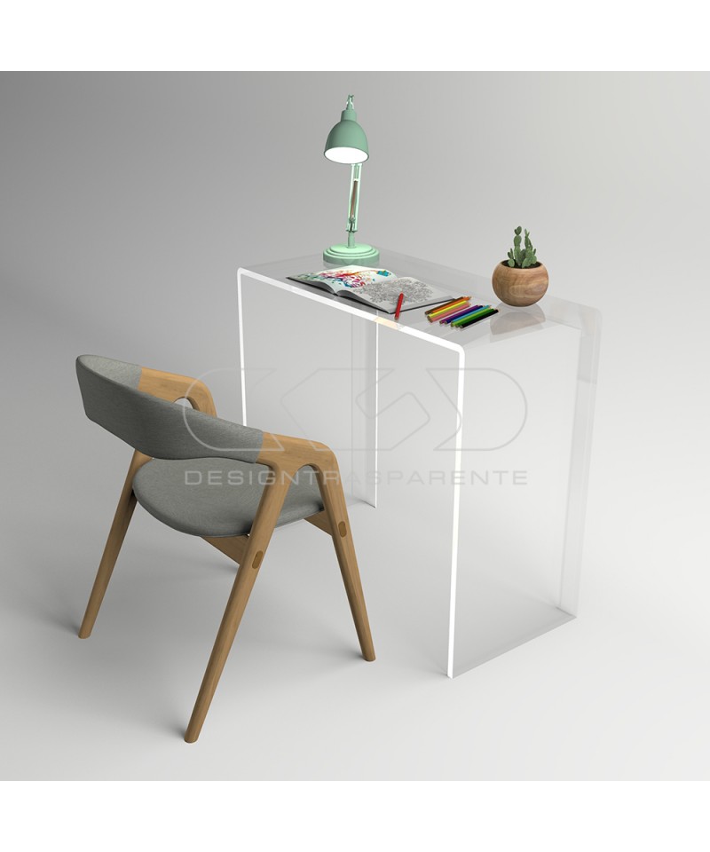 Console Suspendue En Plexiglas Transparent Pour IMac 24 Et 27" - Élégante Et Fonctionnelle - Designtrasparente