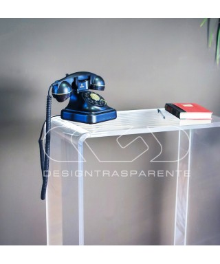 Console desk cm 60 transparent acrylic writing desk.