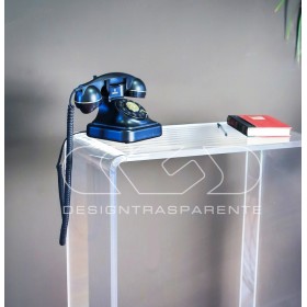Consola escritorio cm 60 escritorio en metacrilato transparente.