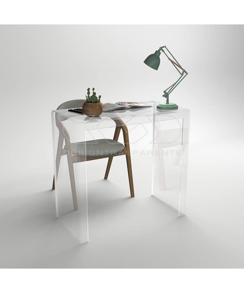 Console desk cm 70 transparent acrylic writing desk