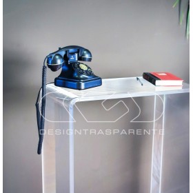 Console desk cm 70 transparent acrylic writing desk.