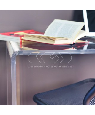 Console desk cm 80 transparent acrylic writing desk.