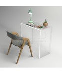 Console desk cm 90 transparent acrylic writing desk.