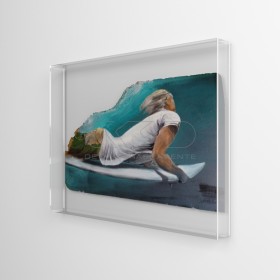 Canvas and paintings 20 cm protection box frame acrylic display case.