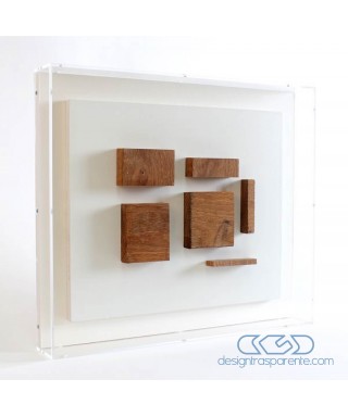 Canvas and paintings 30 cm protection box frame acrylic display case.