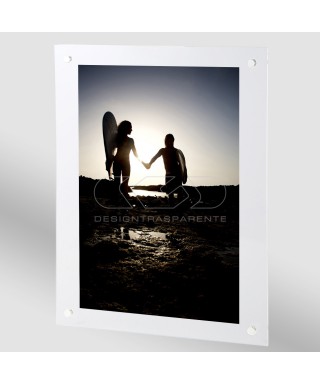 OFFERTA Cornice a giorno 25xH31,9  in plexiglass con viti trasparenti.