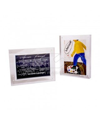 Photo frame table 10 cm Transparent acrylic with magnet.