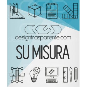 Teca su misura in plexiglass cm 65x33H35 con piano superiore specchio.