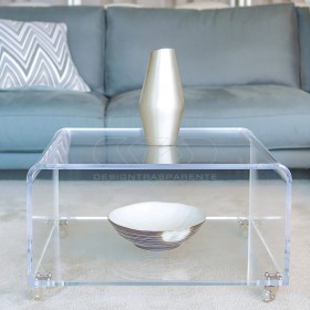 Transparent Acrylic Width cm 50 coffee table magazine holder.