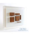 Tele e quadri base cm 25 box di protezione cornice teca in plexiglass.