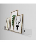 Modern transparent acrylic photo shelf various sizes.