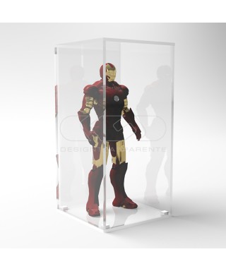 Vetrina in plexiglass trasparente per Modellismo e Lego Teca 35x20 H variabile