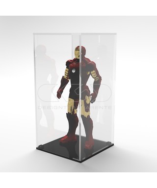 Teca 70x15 H variabile plexiglass trasparente per Modellismo e Lego