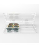 Transparent acrylic case box for glasses and jewellery 33x20 cm.