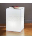 Cubo luminoso L30 comodino tavolino in plexiglass bianco.