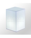 Cubo luminoso L40 comodino tavolino in plexiglass bianco.
