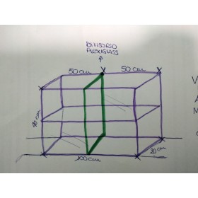 Vetrinette con ripiano in plexiglass trasparente su misura Bruscola.
