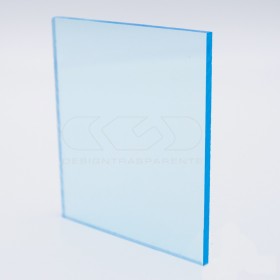 Plancha Metacrilato Azul Transparente 610 láminas a medida.