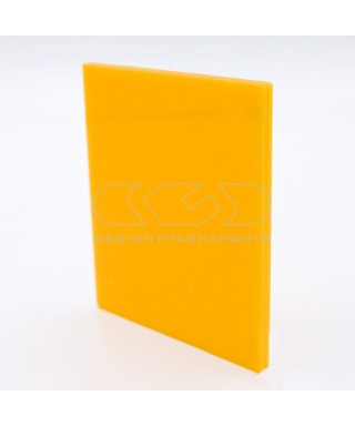 Lastra plexiglass giallo ocra pieno acridite 743 su misura.