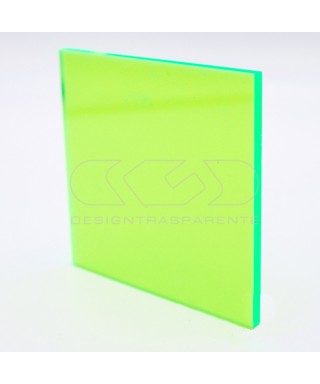 Lastra plexiglass fluorescente verde 92231 acridite su misura.