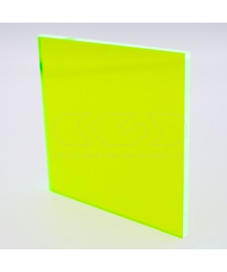 Lastra plexiglass fluorescente giallo acido 92205 acridite su misura.