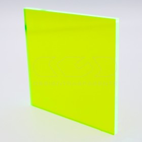 Lastra plexiglass fluorescente giallo acido 92205 acridite su misura.
