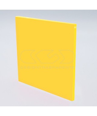 Lastra plexiglass fluorescente giallo 92705 acridite su misura.