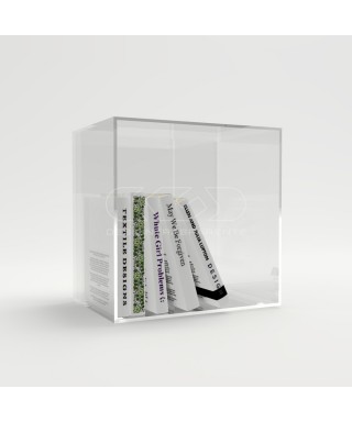 Cubo da terra cm 15 box espositore vetrina in plexiglass trasparente