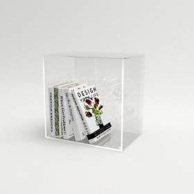 Cubo da terra cm 15 box espositore vetrina in plexiglass trasparente.