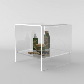 cm 30x30 Transparent acrylic shower stool chair for bathroom.