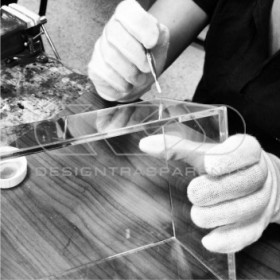 Kit teca cm 80x30 lastre in plexiglass su misura e colla fai da te.