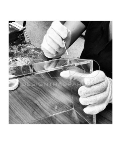 DIY Kit cm 95x70 display case custom acrylic sheets and glue.