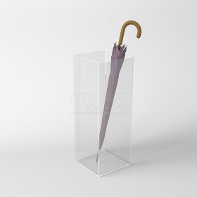 Portaombrelli cm 25x25h70 in plexiglass trasparente.