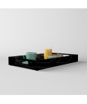 Vassoio rettangolare plexiglass nero centrotavola portafrutta.