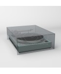 Turntable cover box W45 D35 H20 transparent or smoked acrylic.