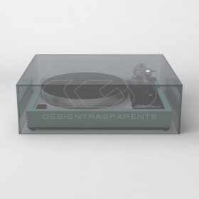 Turntable cover box W45 D35 H20 transparent or smoked acrylic.