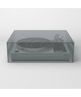 Coperchio per giradischi L50 P40 H15 in plexiglass trasparente o fumé.