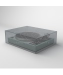 Coperchio per giradischi L55 P40 H20 in plexiglass trasparente o fumé.