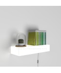 Luminous shelf cm 25 white plexiglass LED light.